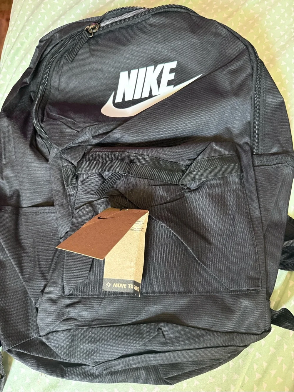 Nike Black Backpack with White Swoosh